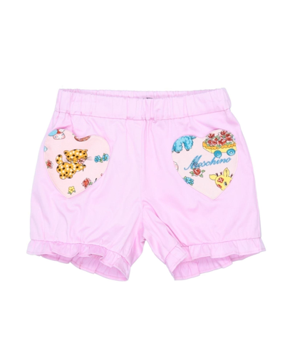 Moschino Baby Kids'  Newborn Girl Shorts & Bermuda Shorts Pink Size 3 Cotton, Elastane, Polyester