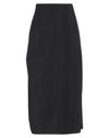 Collection Privèe Collection Privēe? Woman Midi Skirt Steel Grey Size 6 Polyester, Nylon