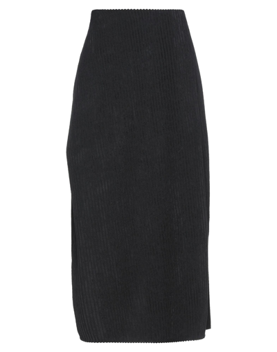 Collection Privèe Collection Privēe? Woman Midi Skirt Steel Grey Size 4 Polyester, Nylon