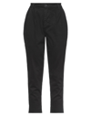 White Wise Pants In Black
