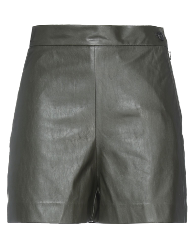 Bellerose Woman Shorts & Bermuda Shorts Military Green Size 2 Polyurethane, Polyester