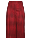 ALEXANDRE VAUTHIER ALEXANDRE VAUTHIER WOMAN CROPPED PANTS RED SIZE 6 WOOL