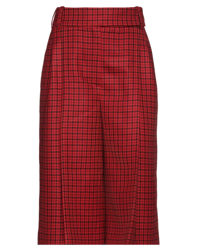 Alexandre Vauthier Check Houndstooth Trouser Shorts In Red