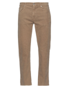 Department 5 Man Pants Sand Size 33 Cotton, Elastane In Beige