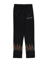 Vision Of Super Teen Flame-trim Straight Joggers In Black