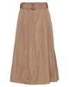 Peserico Midi Skirts In Camel