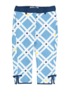 Simonetta Toddler Girl Pants Pastel Blue Size 5 Cotton, Elastane, Acetate, Viscose In Blue