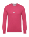 Msgm Mens Fuchsia Sweater In Pink