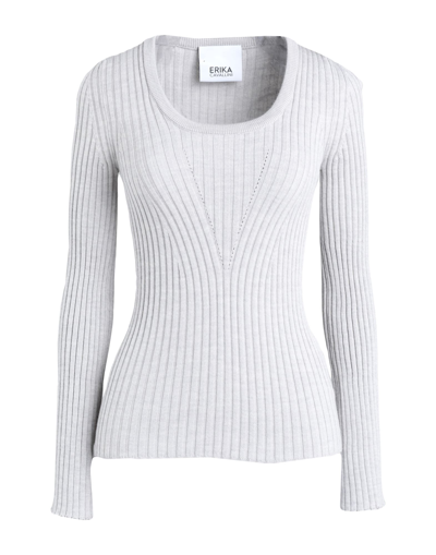 Erika Cavallini Sweaters In Light Grey