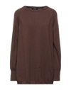 Alpha Studio Sweaters In Brown