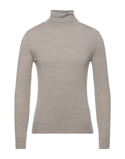 Vneck Turtlenecks In Beige