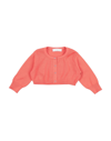 Colorichiari Kids' Wrap Cardigans In Orange