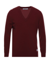 Department 5 Sweaters In Maroon