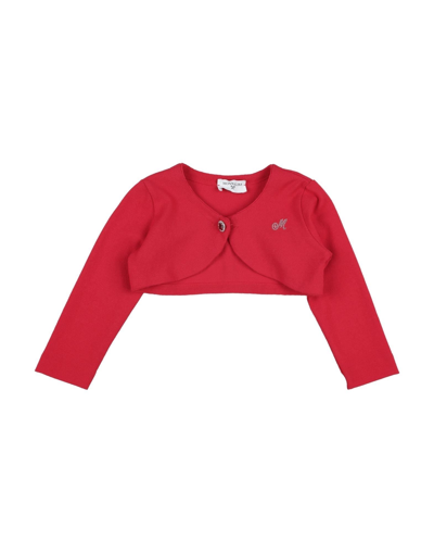 Monnalisa Wrap Cardigans In Red