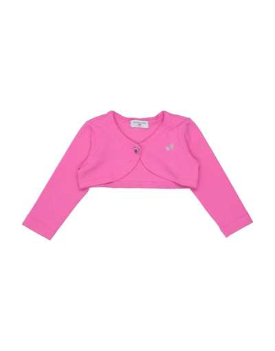 Monnalisa Wrap Cardigans In Fuchsia