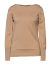 Alpha Studio Sweaters In Camel