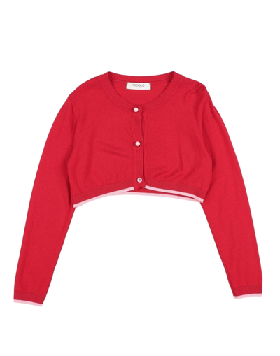 Vicolo Babies' Wrap Cardigans In Red