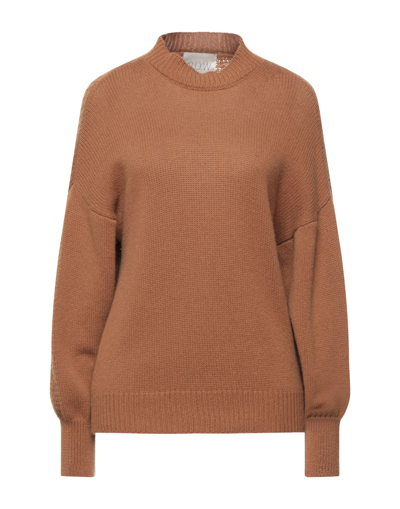 N.o.w. Andrea Rosati Cashmere Turtlenecks In Brown