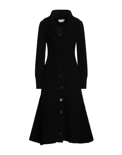 Alexander Mcqueen Ribbed Wool And Cashmere-blend Coat In Dark Brown