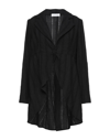 Satìne Overcoats In Black