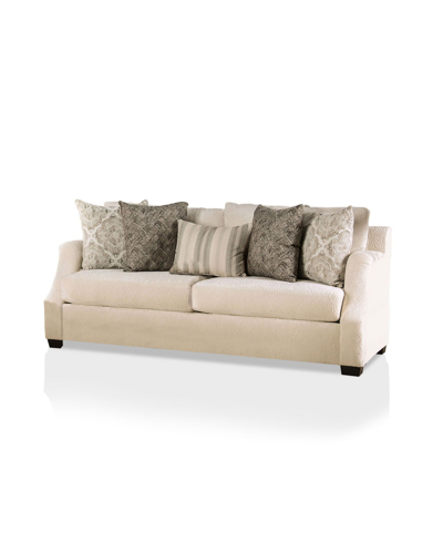 Furniture Of America Quavo Upholstered Sofa In Ivory