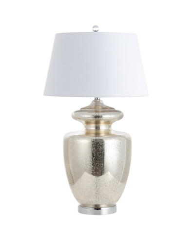 Jonathan Y Hughes Led Table Lamp In Mercury Silver-tone,ivory