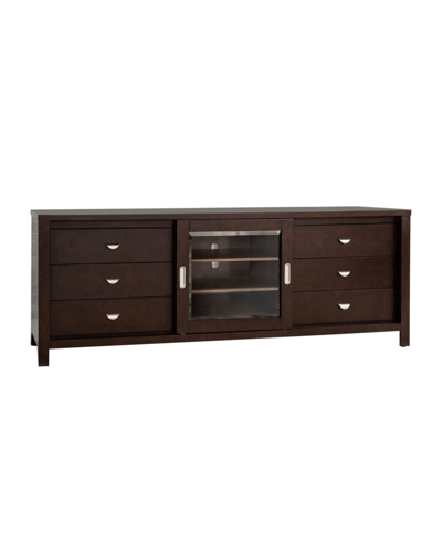 Abbyson Living Dalia Media Console In Dark Brown