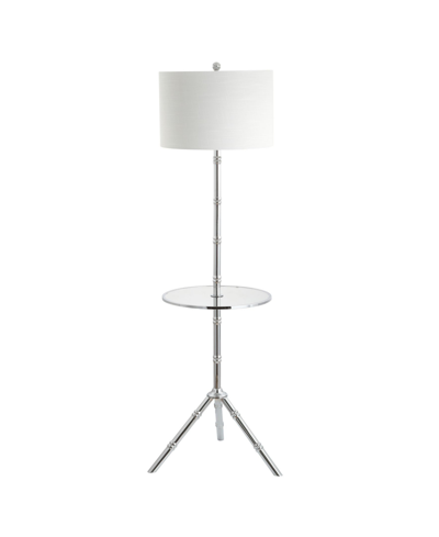 Jonathan Y Hall Led End Table Floor Lamp In Silver