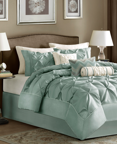 Madison Park Wilma 7-pc. California King Comforter Set Bedding In Seafoam