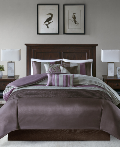 Madison Park Amherst 7-pc. Queen Comforter Set Bedding In Purple