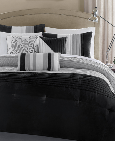 Madison Park Amherst 7-pc. Queen Comforter Set Bedding In Black