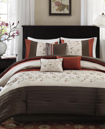 Madison Park Serene 7-pc. King Comforter Set Bedding In Spice