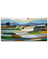 Ready2hangart , 'fertile Pasture' Abstract Canvas Wall Art, 24x48" In Multi