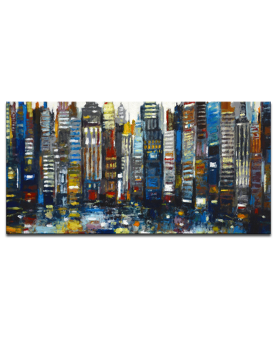 Ready2hangart , 'big City' Abstract Canvas Wall Art, 18x36" In Multi