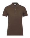 Brooksfield Polo Shirts In Dark Brown