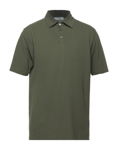 Alpha Studio Polo Shirts In Military Green