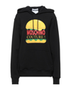 Moschino Printed French Cotton-terry Hoodie In Black
