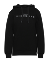 John Richmond Man Sweatshirt Black Size Xxl Cotton In Black