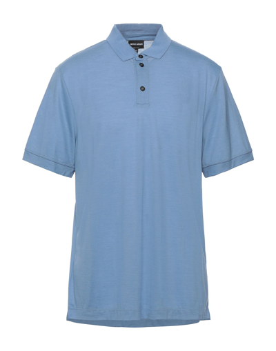 Giorgio Armani Polo Shirts In Blue