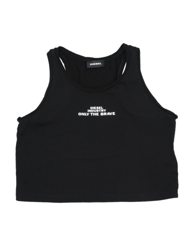Diesel Babies'  Toddler Girl T-shirt Black Size 4 Cotton
