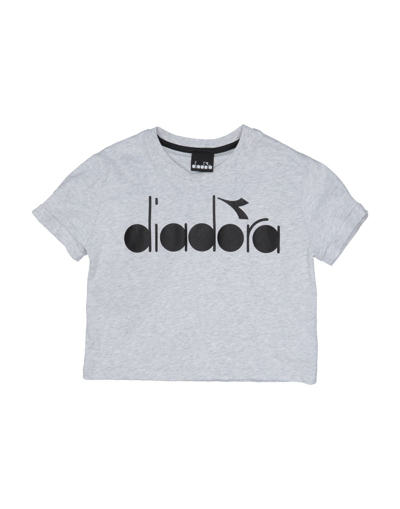 Diadora Kids' T-shirts In Grey