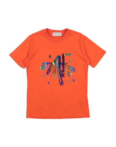 Alberta Ferretti Kids' T-shirts In Orange