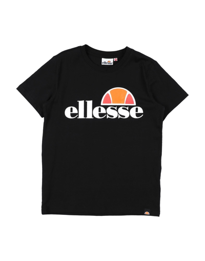 Ellesse Kids' T-shirts In Black