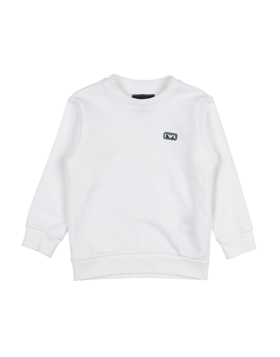 Emporio Armani Kids' Sweatshirts In White