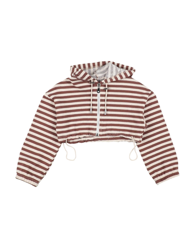 Manila Grace Kids' Sweatshirts In Brown