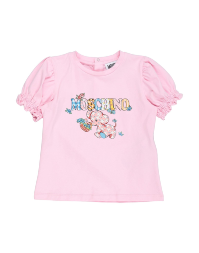 Moschino Baby Kids' T-shirts In Pink