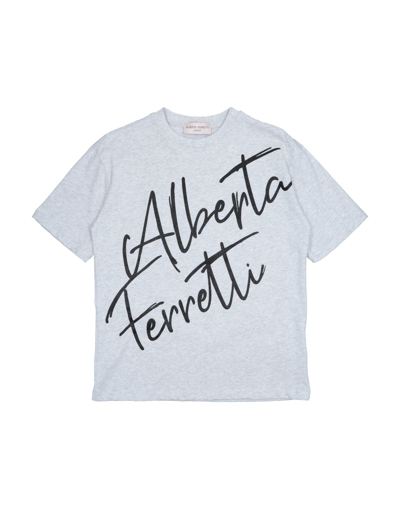 Alberta Ferretti Kids' T-shirts In Grey