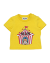 Moschino Baby Babies' T-shirts In Yellow