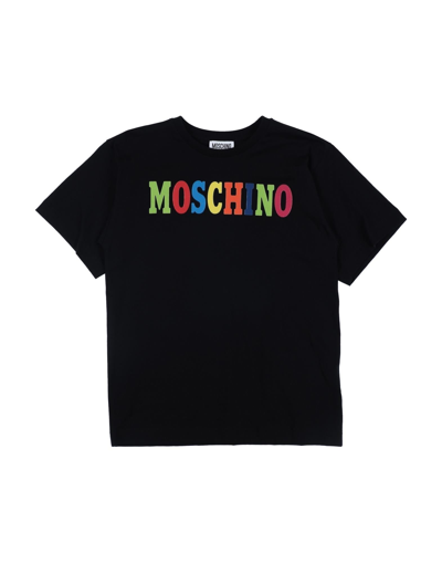 Moschino Kid Babies' T-shirts In Black