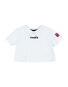 Diadora Kids' T-shirts In White